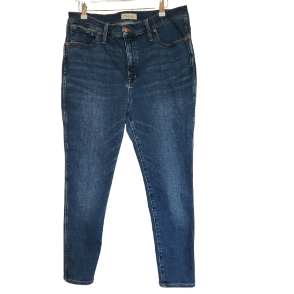 Madewell Size 33P 10" High Rise Skinny Jeans With Tencel/Lyocell Blend Stretchy - Picture 12 of 12